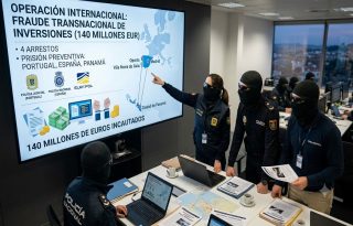  El grupo de sospechosos abrió 800 cuentas bancarias. Foto: Generada con IA