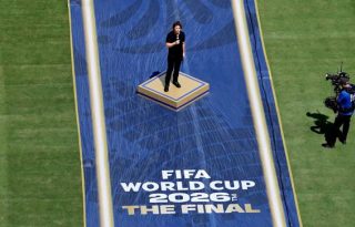 Tom Cruise en la final del Mundial 2026 entre España y Argentina. Foto: EFE