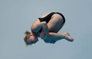 Zoe Rainey, clavadista panameña. Foto: EFE