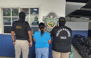 Mujer aprehendida en la Operación Credenciales 1.0. Foto: Cortesía