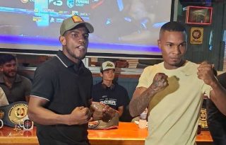 Jonathan Miniel y Orlando 'Virus' Mosquera, listos para su pelea. Foto: Jaime Chávez
