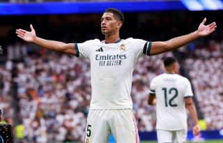 Jude Bellingham festeja el primer gol de Real Madrid: Foto: EFE