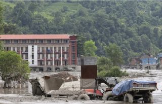 Vista el 26 de agosto de 2026 del desastre tras la riada, en el distrito de Nuwakot (Nepal). Foto: EFE/EPA/ Narendra Shrestha