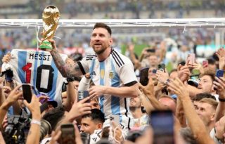 Leo Messi, coronó en el Mundial de Catar 2022. Foto: EFE