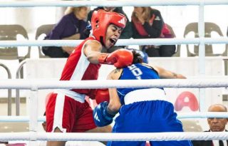 Yuliett Hinestroza avanzó a la semifinal del boxeo femenino en los Juegos Suramericanos. Foto: COP
