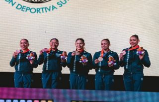 Equipo de gimnasia de Panamá ganó bronce por equipo. Foto: COP