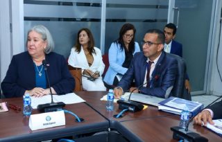 Ministra durante la sustentación del presupuesto. Foto: Asamblea Nacional