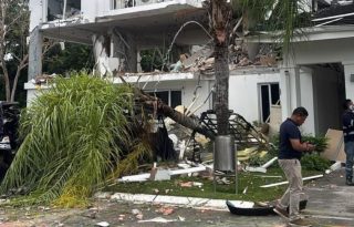 Edifico afectado por la explosión. 