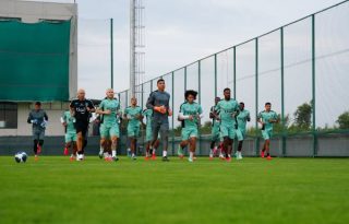 Jugadores de Panamá durante los entrenamientos. Foto: FPF