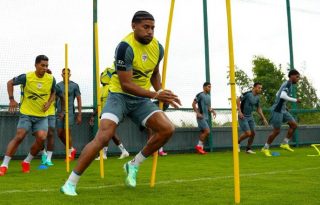 Carlos Harvey durante los entrenamientos del seleccionado panameño. Foto:FPF