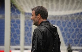 Thomas Christiansen durante los entrenamientos de Panamá en Japón:Foto: FPF