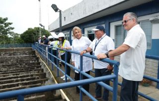 Inspeccionaron las obras que se desarrollan en la planta potabilizadora El Silencio. Foto: Cortesía