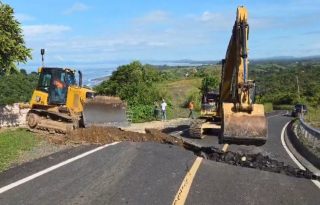 MOP trabaja en las vías afectadas. Foto: Cortesía 