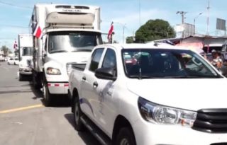 Llegada de la ayuda humanitaria. 