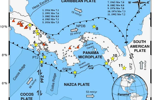 Placa del Caribe se hunde bajo el Canal de Panamá y eleva el riesgo sísmico