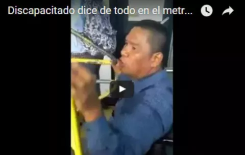 Persona con discapacidad ofende a conductor de Metrobús