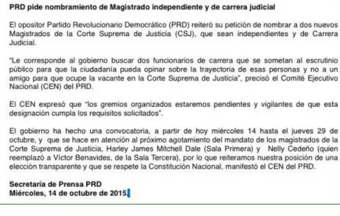 PRD exige a Varela cumplir con promesa de Constituyente
