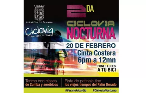 Cerrarán la Cinta Costera por ciclovía nocturna