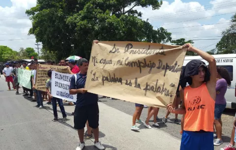Protestan en Veraguas por proyecto del Complejo Deportivo