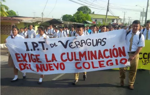 Decretan paro en el  IPTV para exigir  reanudar obras del nuevo colegio