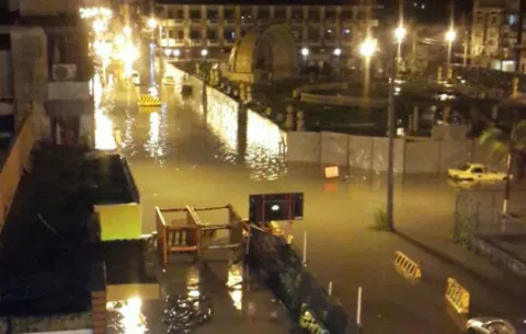 Varios sectores fueron afectados por las inundaciones en Colón