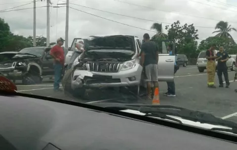 Dos heridos tras accidente de tránsito en Los Santos