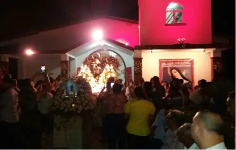 Santeños celebran  60 años de santa Rita con gran procesión