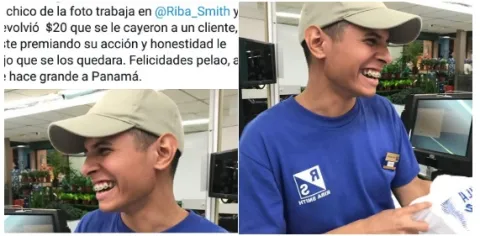 Genial, un chico de un supermercado se ganó $20.00 por honrado