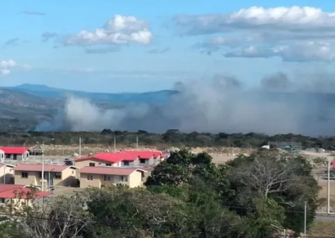 Se registra incendio en el relleno sanitario del distrito de Boquete