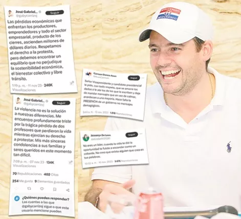 Críticas le llueven a  Carrizo, tras mensajes en redes