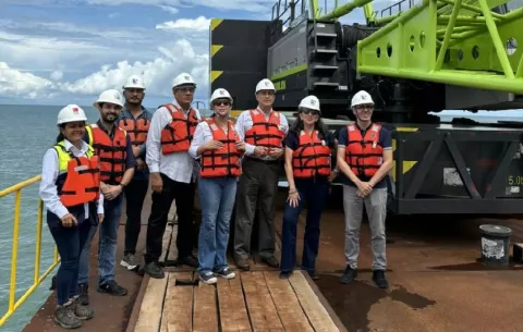 AMP y el BID inspeccionan la construcción del Muelle Multipropósito de Puerto Armuelles