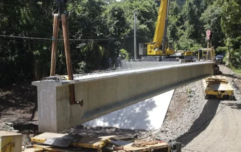 Construcción del puente sobre el río Perequeté en Capira alcanza un 55 % de avance