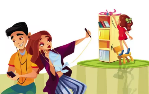 Descuidan a niños por atender a la tecnología