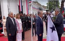 Presidente panameño durante los actos. Foto: Tomada de videos 