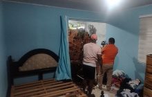 En esta misma área de La ciénaga ocurrió un deslizamiento de tierra, donde dos casas resultaron con afectaciones. Foto. Diómedes Sánchez