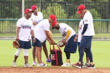 Jugadores panameños durante los entrenamientos con miras a la Copa América, pero que fue cancelada. Foto: Fedebeis