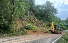 Personal técnico del Ministerio de Obras Públicas (MOP) evaluó los daños para definir las reparaciones que permitan restablecer plenamente la circulación en esta ruta.