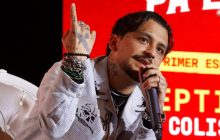 Christian Nodal habla en una rueda de prensa en Bogotá (Colombia). Foto: EFE / Mauricio Dueñas Castañeda