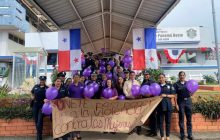 Cadena humana en Panamá Oeste. Foto: X / @policiadepanama