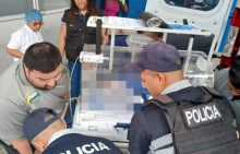 Unidades de la policía rescataron a la bebé. Foto: Cortesía