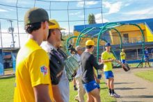 Jugadores de Herrera, durante los entrenamientos. Foto: Fedebeis