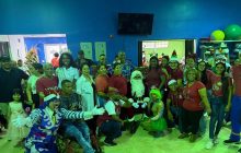 Los pequeños disfrutaron al máximo la fiesta navideña.