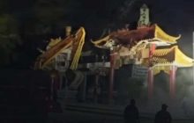 El mirador del puente fue demolido este sábado.