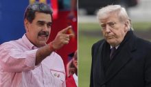 Combo de fotografías que muestra al presidente de Venezuela, Nicolás Maduro (i), y al presidente de Estados Unidos, Donald Trump. EFE/ Miguel Gutiérrez/ Shawn Thew