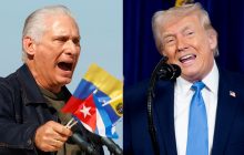 Combo de fotografías de archivo que muestra al presidente de Cuba, Miguel Díaz-Canel (i) y a su homólogo de Estados Unidos, Donald Trump. EFE