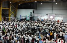 El Encuentro Nacional de Renovación Juvenil culminó el domingo con una caminata en la que participaron miles de jóvenes, seguida de la misa de clausura celebrada en el gimnasio del Colegio José Daniel Crespó de Chitré, infraestructura que fue inaugurada para esta actividad. Foto. Thays Domínguez