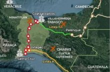 Corredor del Istmo de Tehuantepec, en el sur de México. Ilustración de Internet