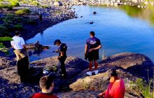 Las autoridades hacen un llamado a la ciudadanía a mantener la precaución en balnearios y respetar las zonas de operación. Foto. Sinaproc