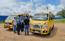 Durante el primer día de inspección, unos 45 buses colegiales fueron revisados, indicó la funcionaria de la ATTT. Foto. Eric Montenegro