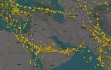 Espacio aéreo sobre Irán sin vuelos debido a la amenaza de ataques con misiles por parte de EE.UU. e Israel. Foto: EFE